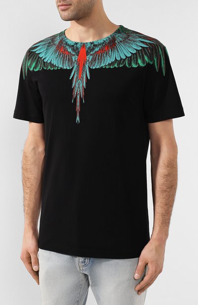 Хлопковая футболка MARCELO BURLON, арт. CMAA018R20JER005, фото 3