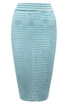 Женская юбка из вискозы MISSONI гол�убого цвета, арт. DS23SH00-BK020H | Фото 1 (Женское Кросс-КТ: Юбка-карандаш, Юбка-одежда; Материал внешний: Синтетический материал, Вискоза; Кросс-КТ: Трикотаж; Материал сплава: Проставлено; Нос: Не проставлено; Длина Ж (юбки, платья, шорты): До колена; Драгоценные камни: Проставлено; Стили: Кэжуэл)