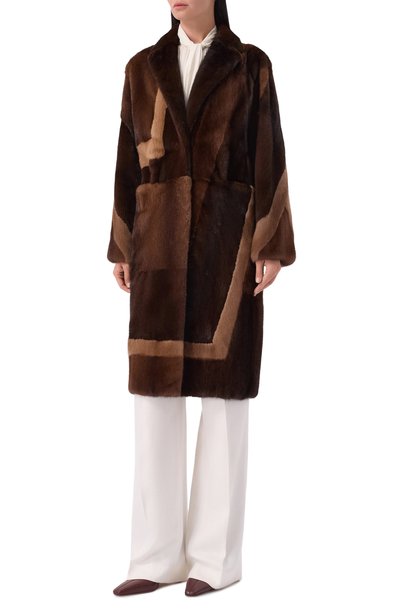 Шуба из норки KITON коричневого цвета по цене 3145000 руб., арт. D60683AK0538F29, фото 3 Шуба из норки KITON, арт. D60683AK0538F29, фото 3