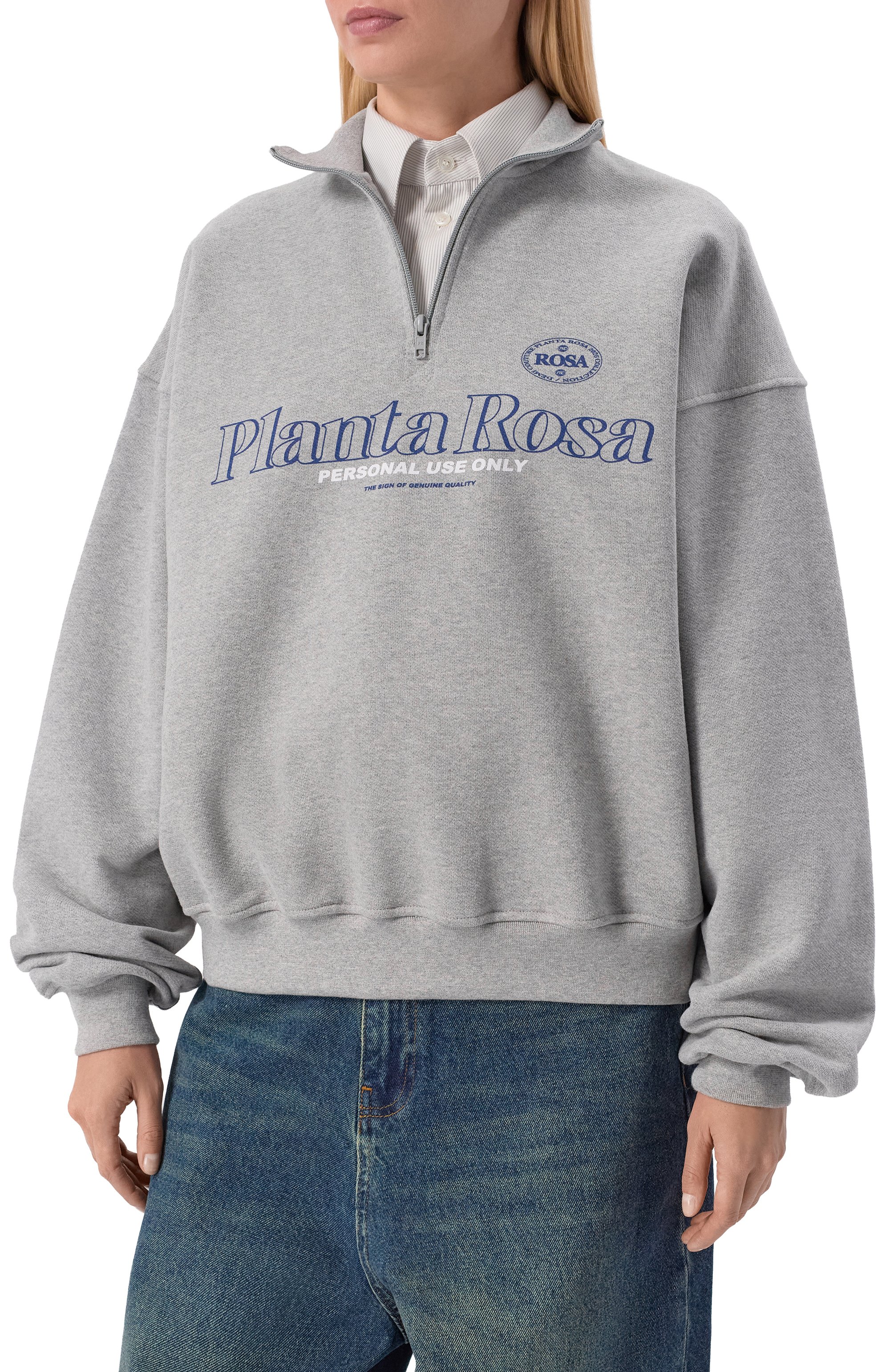Хлопковый свитшот PLANTA ROSA, арт. PR/A1/GRIZZLE/470VELVET, фото 6