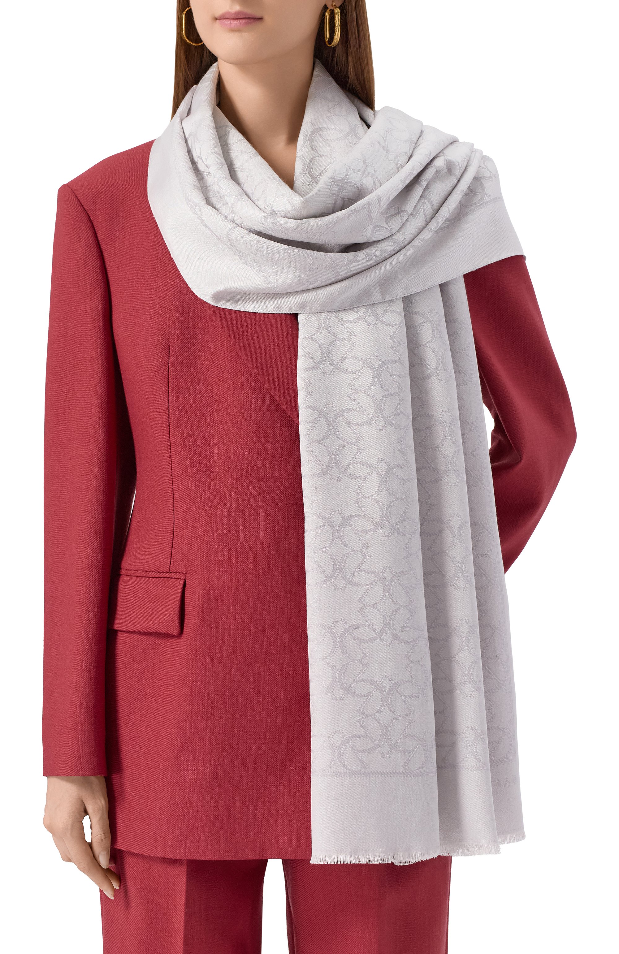 Палантин из шелка и шерсти ELIE SAAB, арт. SE7018J6099, фото 2