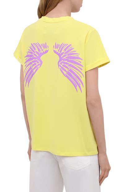 Хлопковая футболка SEVEN LAB, арт. T20-WINGS G-yellow, фото 4
