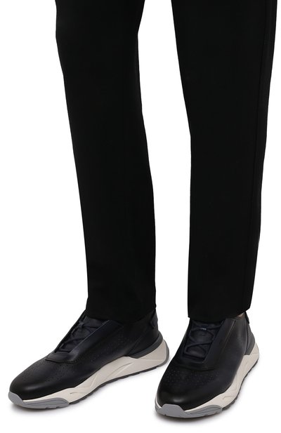 Кожаные кроссовки SANTONI, арт. MBIM21694BGRNDYEU57, фото 3