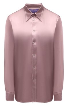Женская шелковая рубашка RALPH LAUREN розового цвета, арт. 290858215 | Фото 1 (Рукава: Длинные; Длина (для топов): Стандартные; Материал внешний: Шелк; Стили: Романтичный; Женское Кросс-КТ: Рубашка-одежда; Принт: Без принта; Драгоценные камни: Проставлено; Материал сплава: Проставлено)