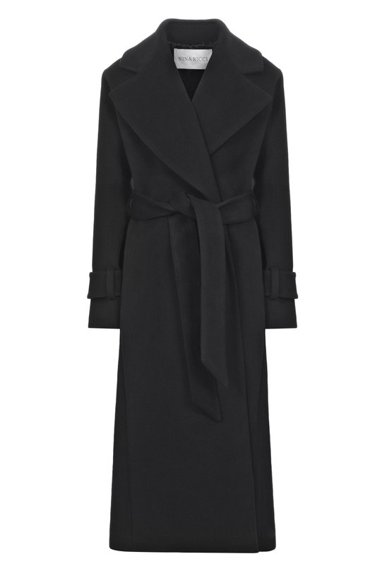 Шерстяное пальто Nina Ricci 25ACMA001/WV0325 Чёрный 25ACMA001/WV0325
