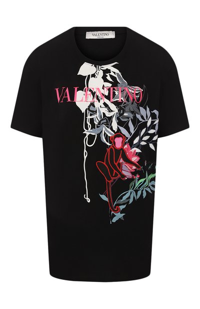 Женская хлопковая футболка VALENTINO, арт. TB0MG06T5H8