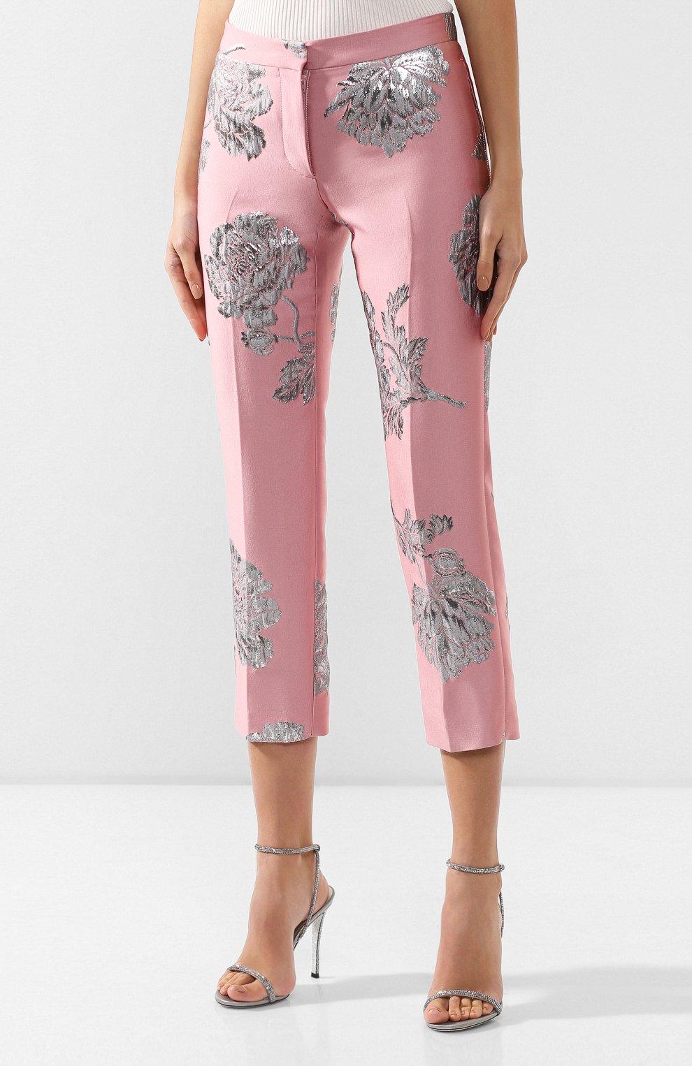 Брюки ALEXANDER MCQUEEN розового цвета по цене 104500 руб., арт. 584968/QGAAB, фото 3 Брюки ALEXANDER MCQUEEN, арт. 584968/QGAAB, фото 3
