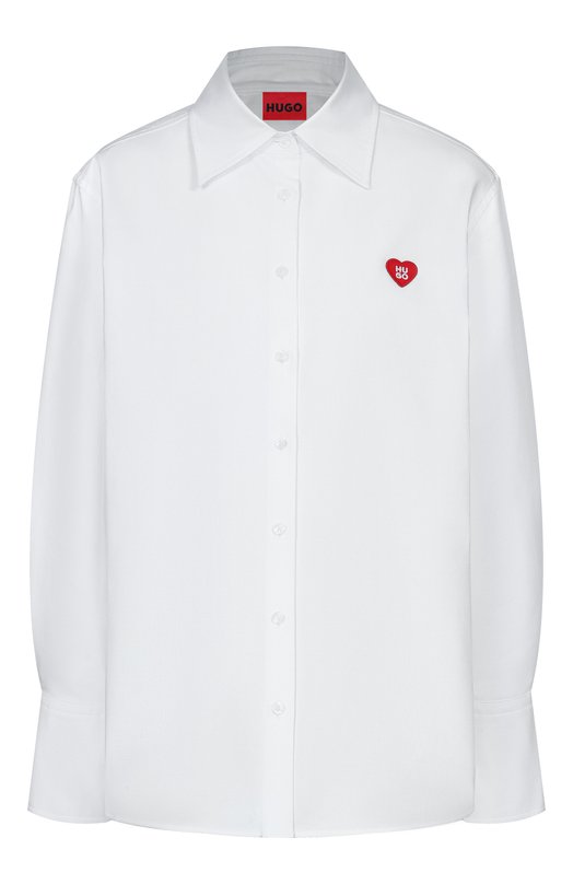 Хлопковая рубашка HUGO 50556398 Белый 50556398