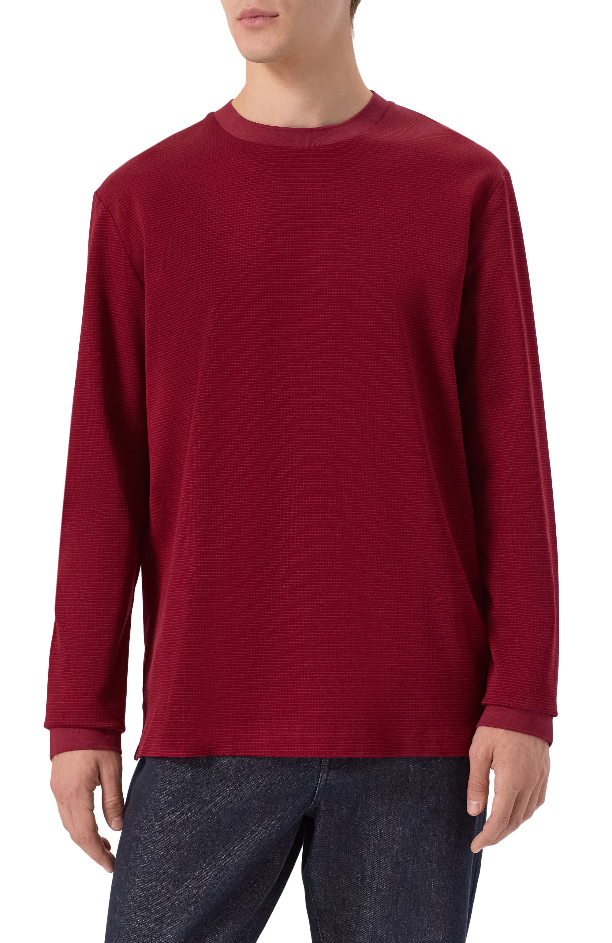 Хлопковый лонгслив BOSS, арт. 50549387, фото 3