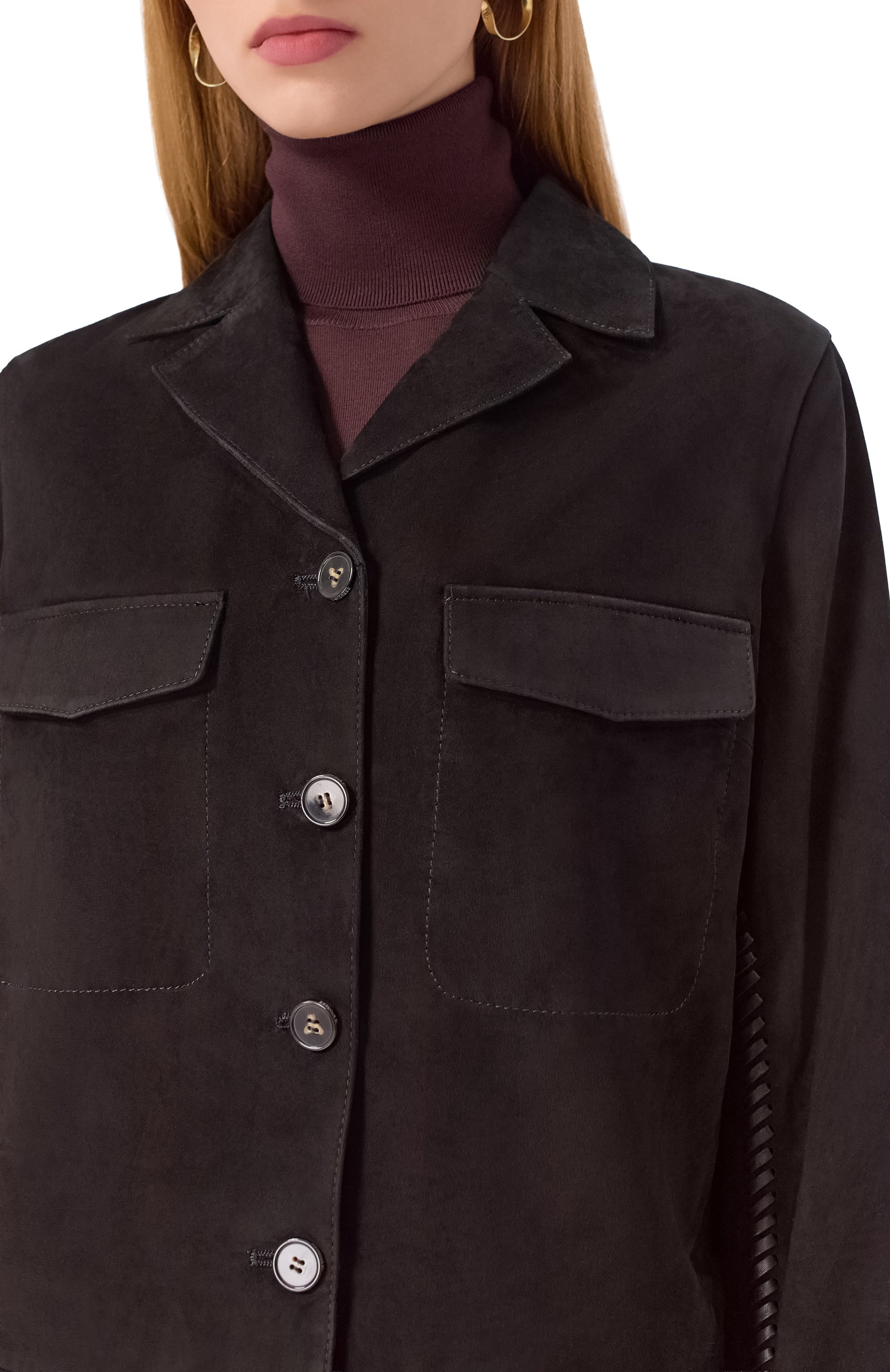 Замшевый жакет 12 STOREEZ черного цвета по цене 100000 руб., арт. 130720, фото 5 Замшевый жакет 12 STOREEZ, арт. 130720, фото 5