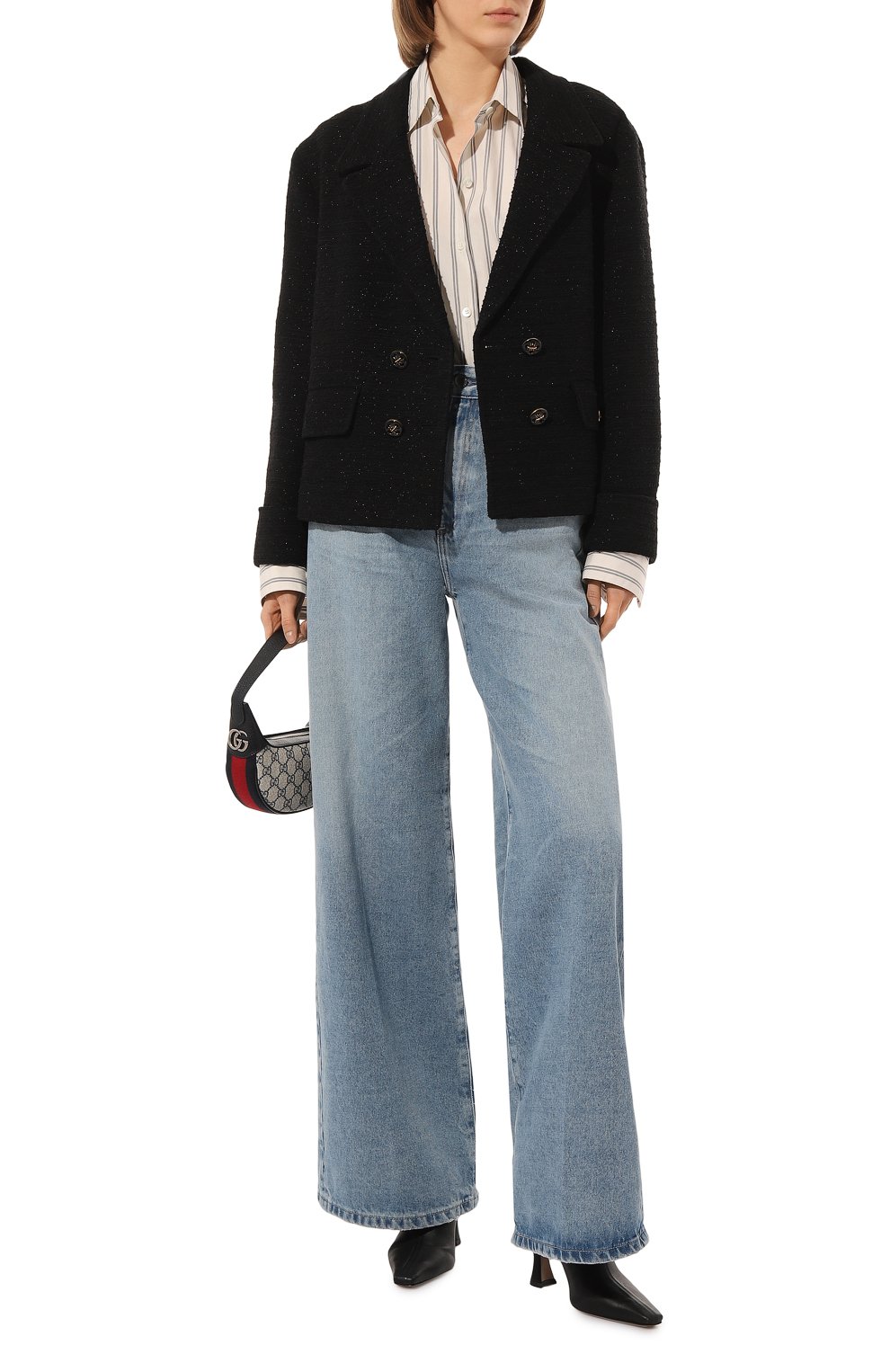 Шерстяной жакет GUCCI черного цвета по цене 331200 руб., арт. 643287 ZAF3G, фото 2 Шерстяной жакет GUCCI, арт. 643287 ZAF3G, фото 2