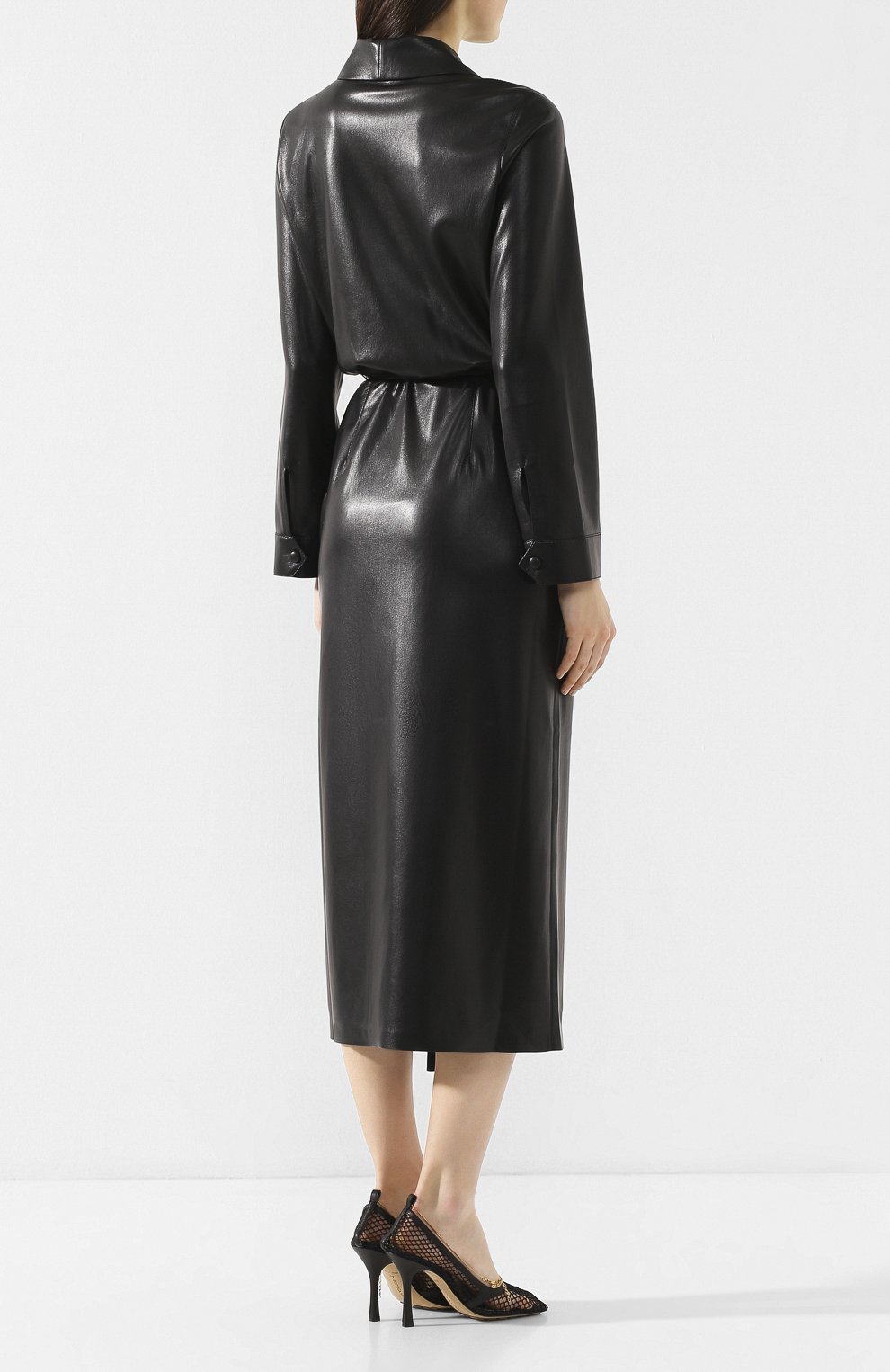 Платье NANUSHKA, арт. EMERY_BLACK_VEGAN LEATHER, фото 4