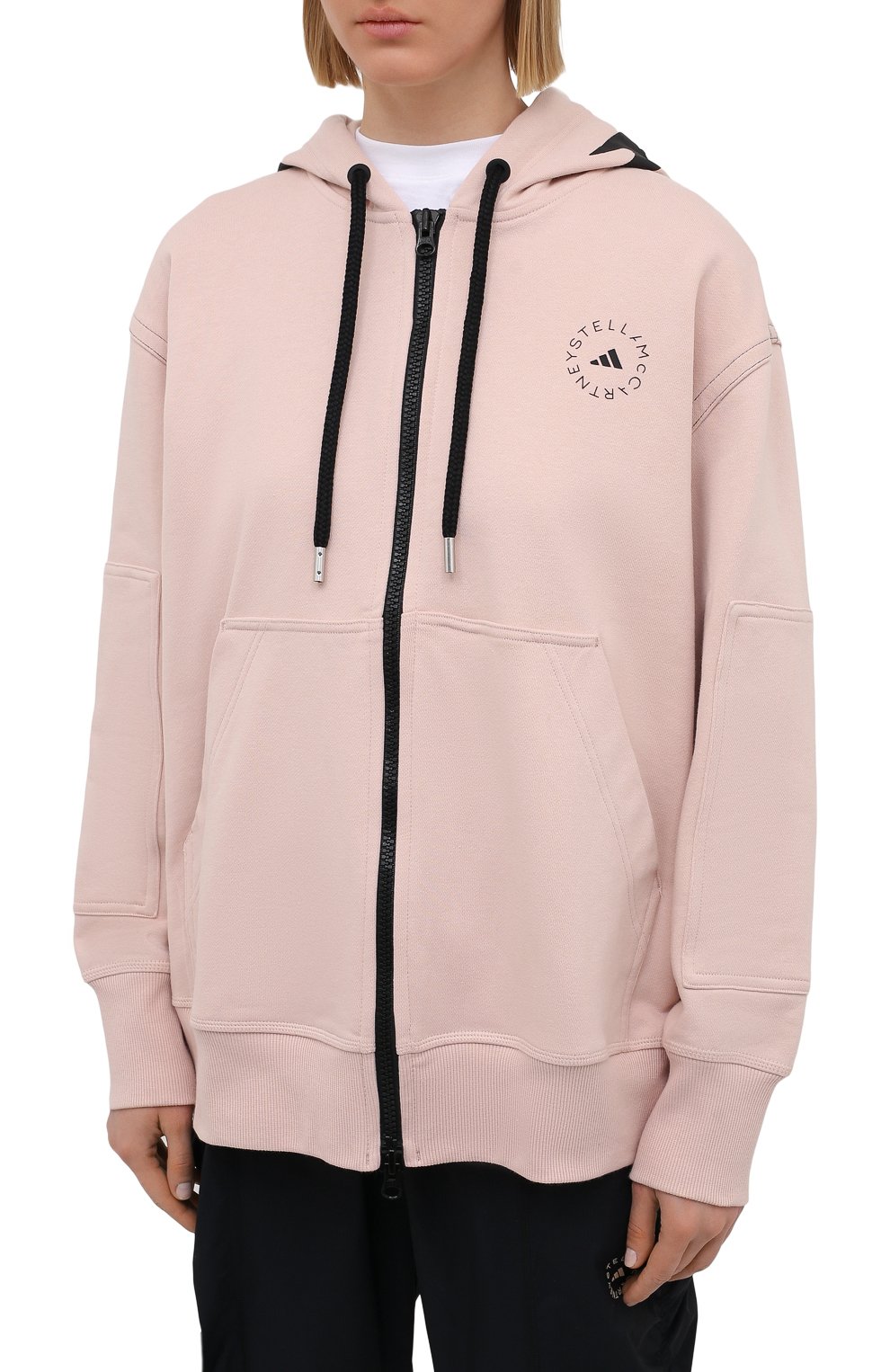 Хлопковый кардиган ADIDAS BY STELLA MCCARTNEY розового цвета по цене 14050 руб., арт. GL4260, фото 3 Хлопковый кардиган ADIDAS BY STELLA MCCARTNEY, арт. GL4260, фото 3