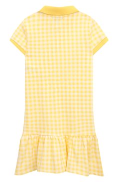 Детское хлопковое платье POLO RALPH LAUREN желтого цвета, арт. 312868759 | Фото 2 (Материал внешний: Хлопок; Рукава: Короткие; Девочки Кросс-КТ: Платье-одежда; Случай: Повседневный; Драгоценные камни: Проставлено; Материал сплава: Проставлено; Нос: Не проставлено; Ростовк�а одежда: 5 лет | 110 см, 6 лет | 116 см)
