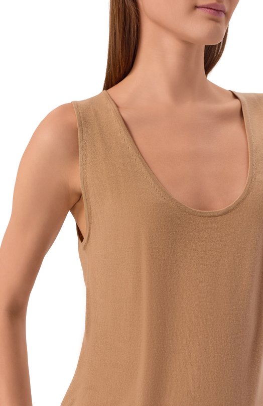 Топ из шерсти и кашемира 12 STOREEZ 135464 Коричневый  135464 Фото 5