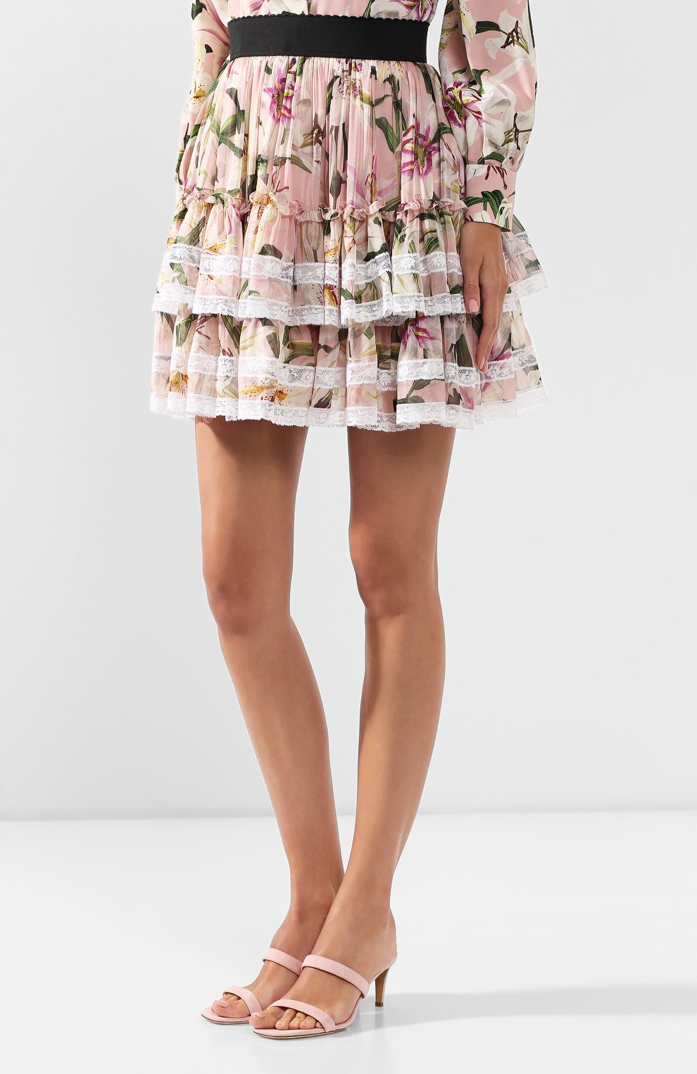 Юбка из смеси шелка и хлопка DOLCE & GABBANA, арт. F4B0BT/HS147, фото 3