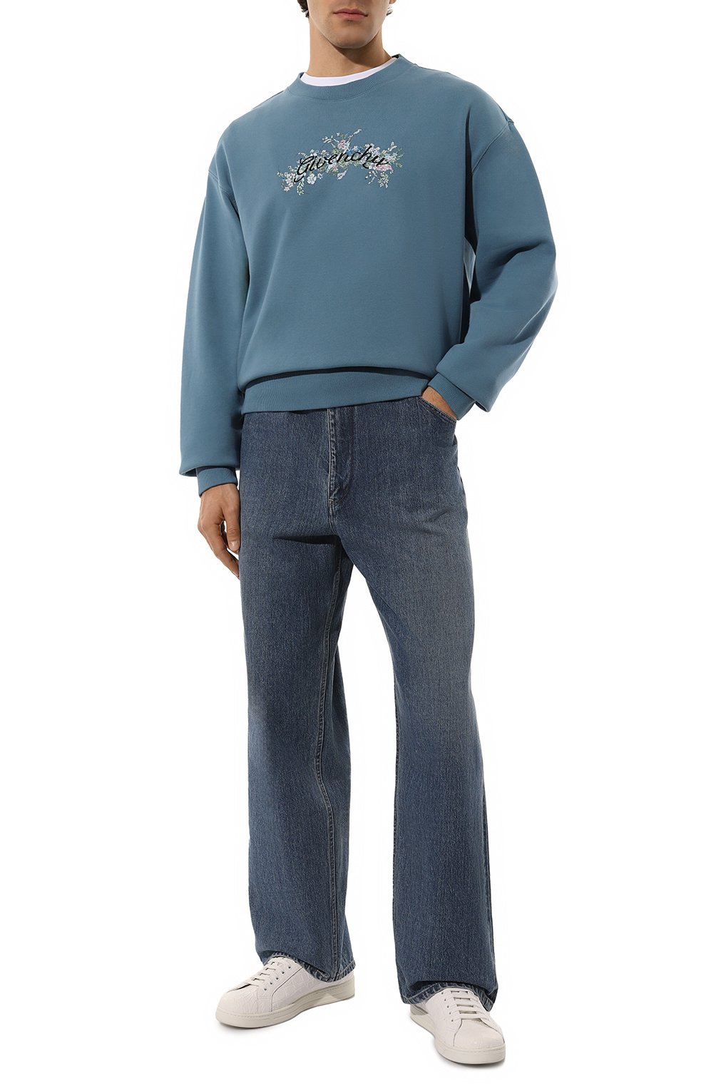 Хлопковый свитшот GIVENCHY голубого цвета по цене 87550 руб., арт. BMJ0LC3YMU, фото 2 Хлопковый свитшот GIVENCHY, арт. BMJ0LC3YMU, фото 2