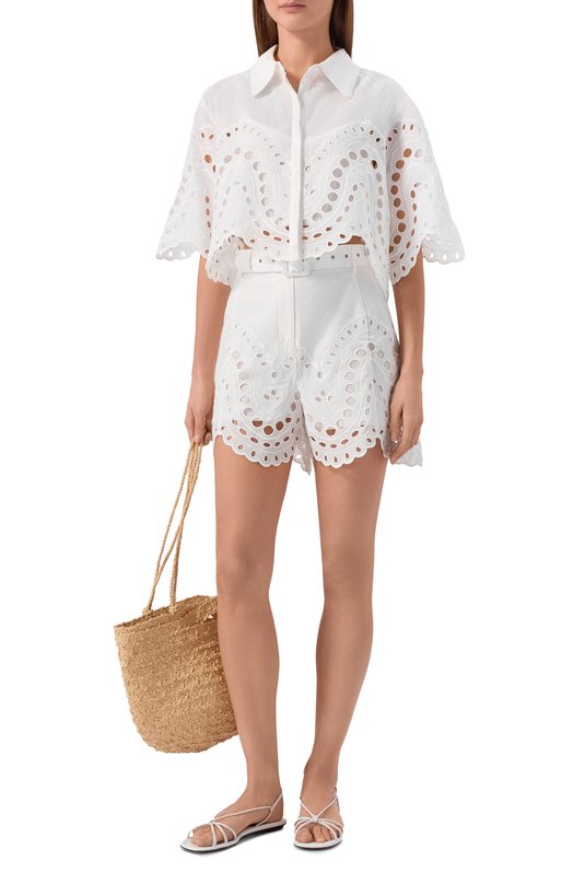 Хлопковая рубашка Charo Ruiz Ibiza 263200 Белый  263200 Фото 2