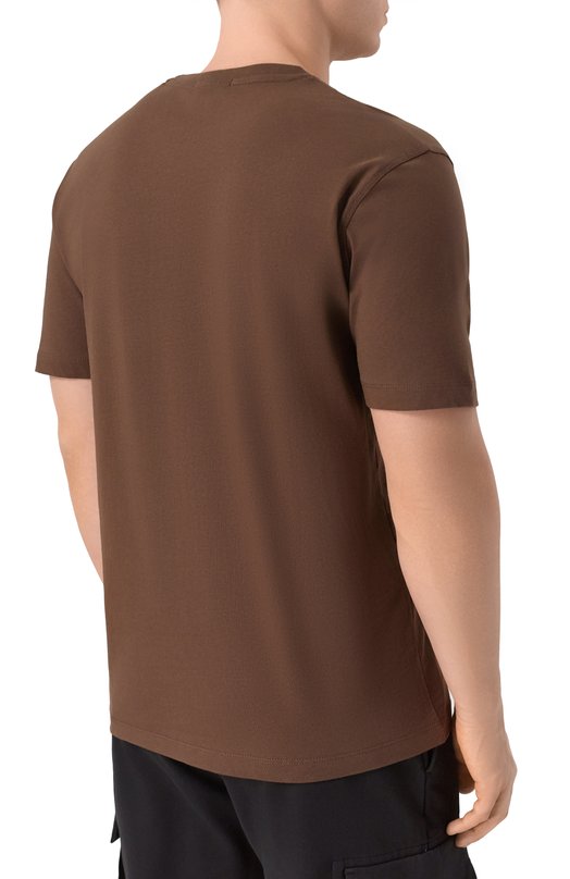 Хлопковая футболка Aeronautica Militare TS2535UJ00641 Коричневый  TS2535UJ00641 Фото 4