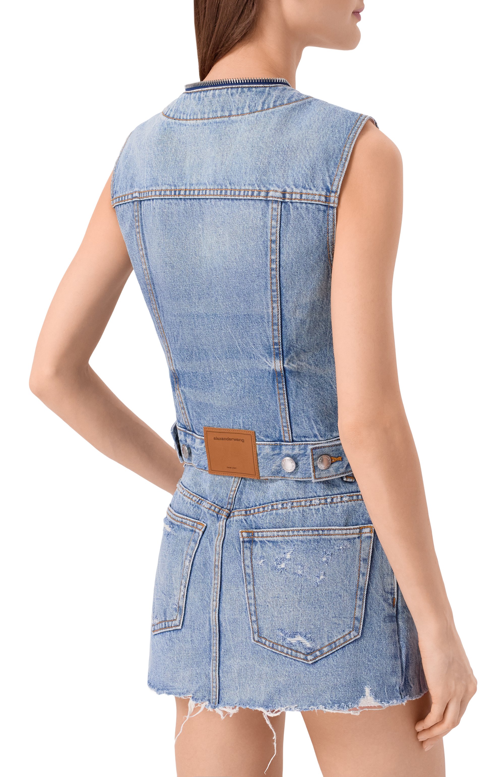 Джинсовый жилет ALEXANDER WANG, арт. 4DC2261990, фото 4