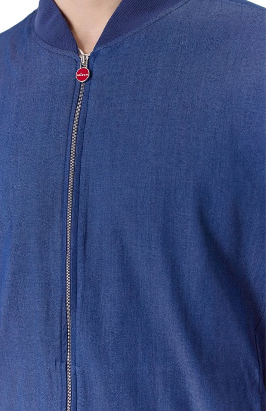 Хлопковый бомбер Kiton UG0001H0922702 Синий  UG0001H0922702 Фото 5