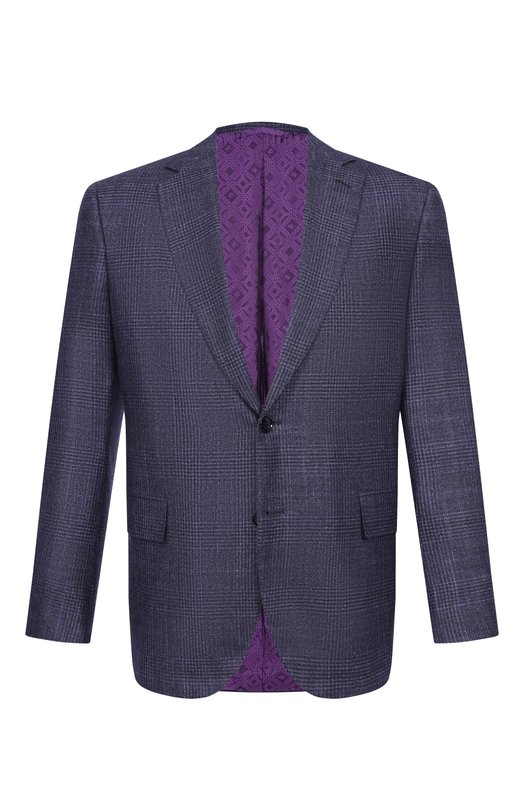 Пиджак из шерсти и шелка Stefano Ricci M1RFSR2000/LP73HA_001 Фиолетовый M1RFSR2000/LP73HA_001