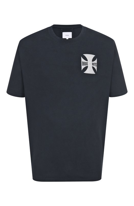 Хлопковая футболка Rhude RHPF25TT07012 Чёрный RHPF25TT07012