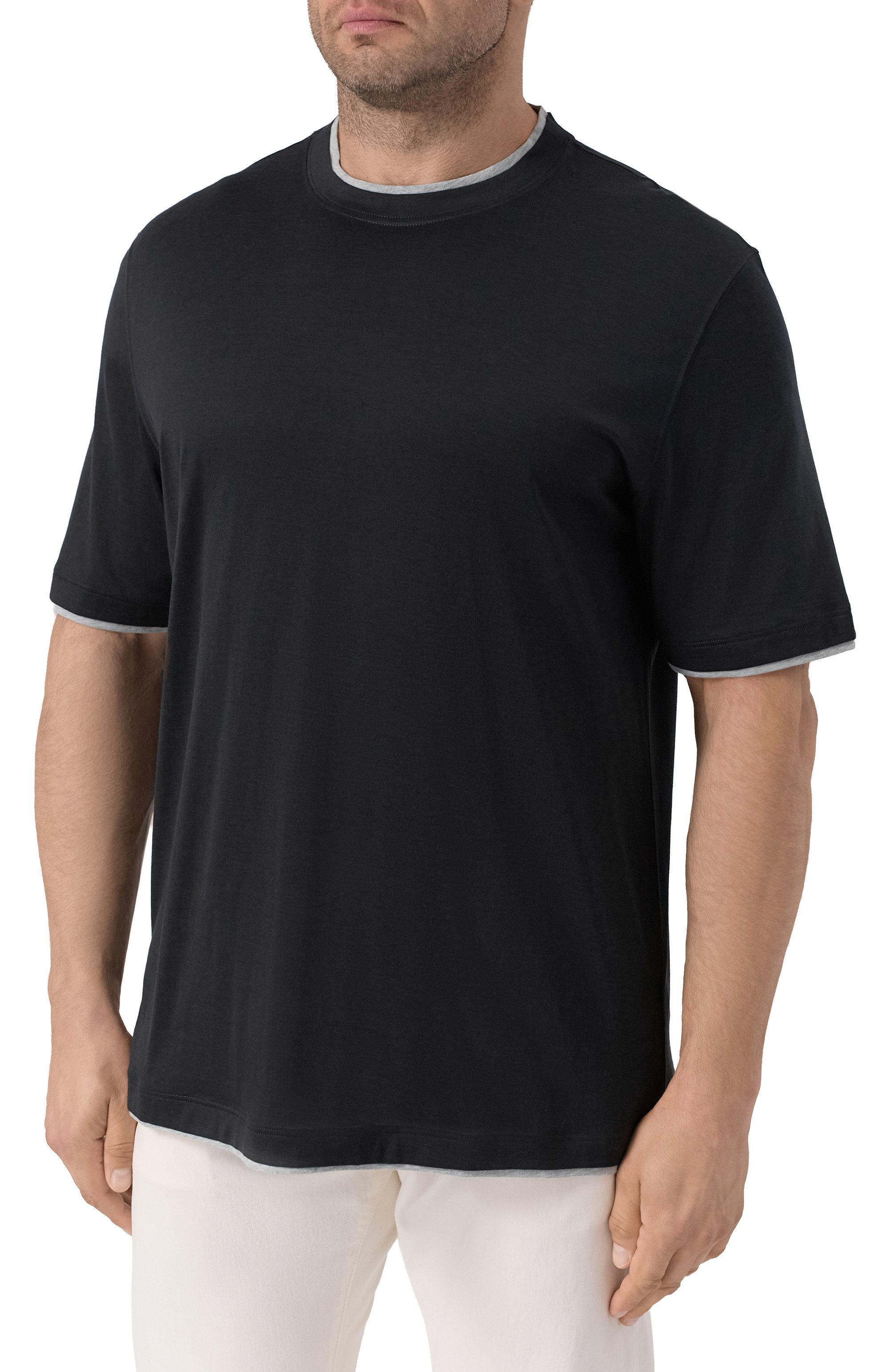 Футболка из шелка и хлопка BRUNELLO CUCINELLI, ар т. MH8367427, фото 3