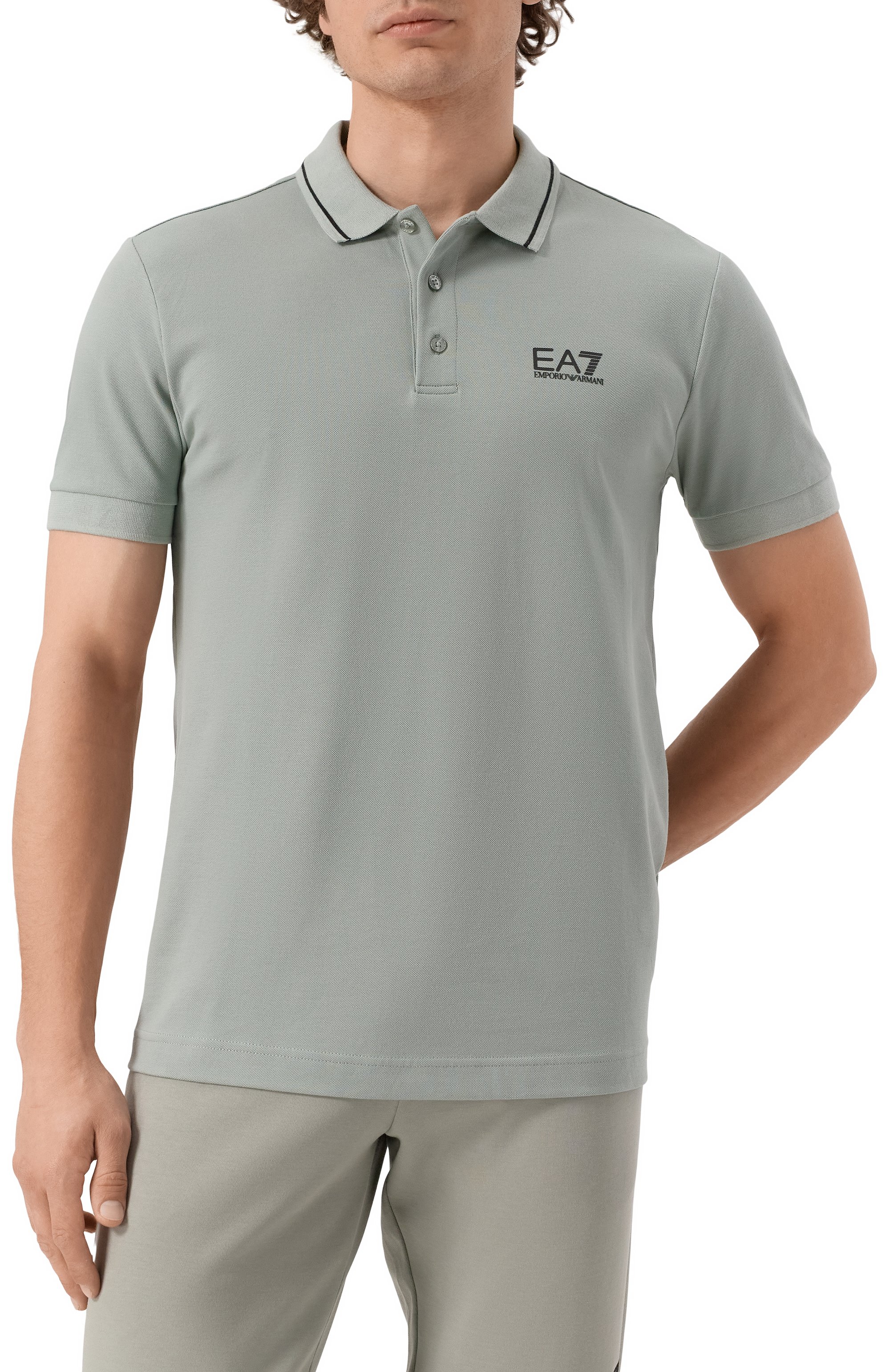 Хлопковое поло EA7, арт. 8NPF16/PJVUZ, фото 3