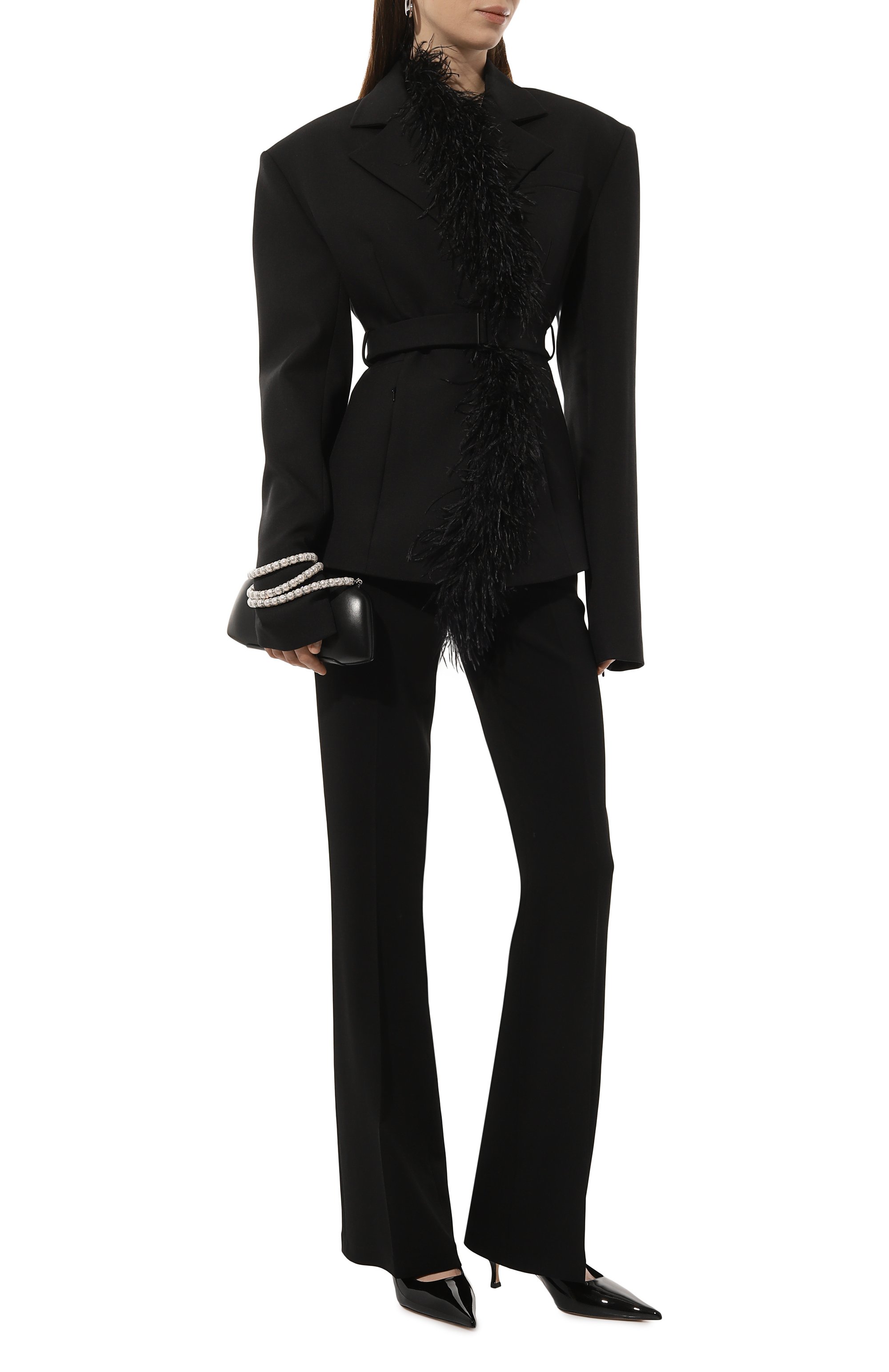 Жакет с отделкой перьями DAVID KOMA, арт. PF24DK28J, фото 2