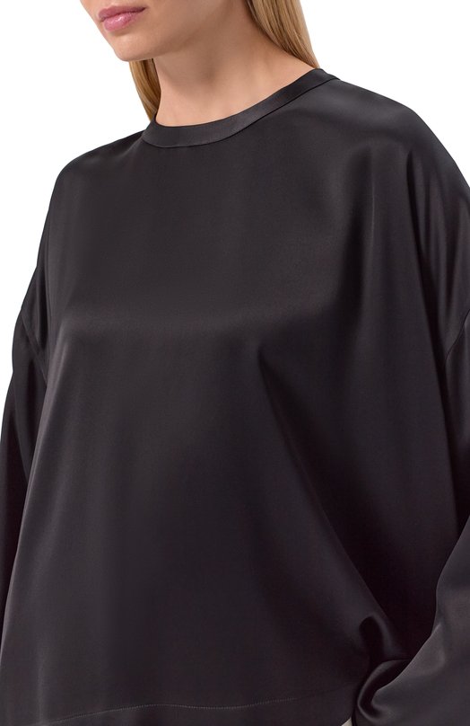 Атласный топ TOTEME 261-WRT0656-FB0546 Чёрный  261-WRT0656-FB0546 Фото 5