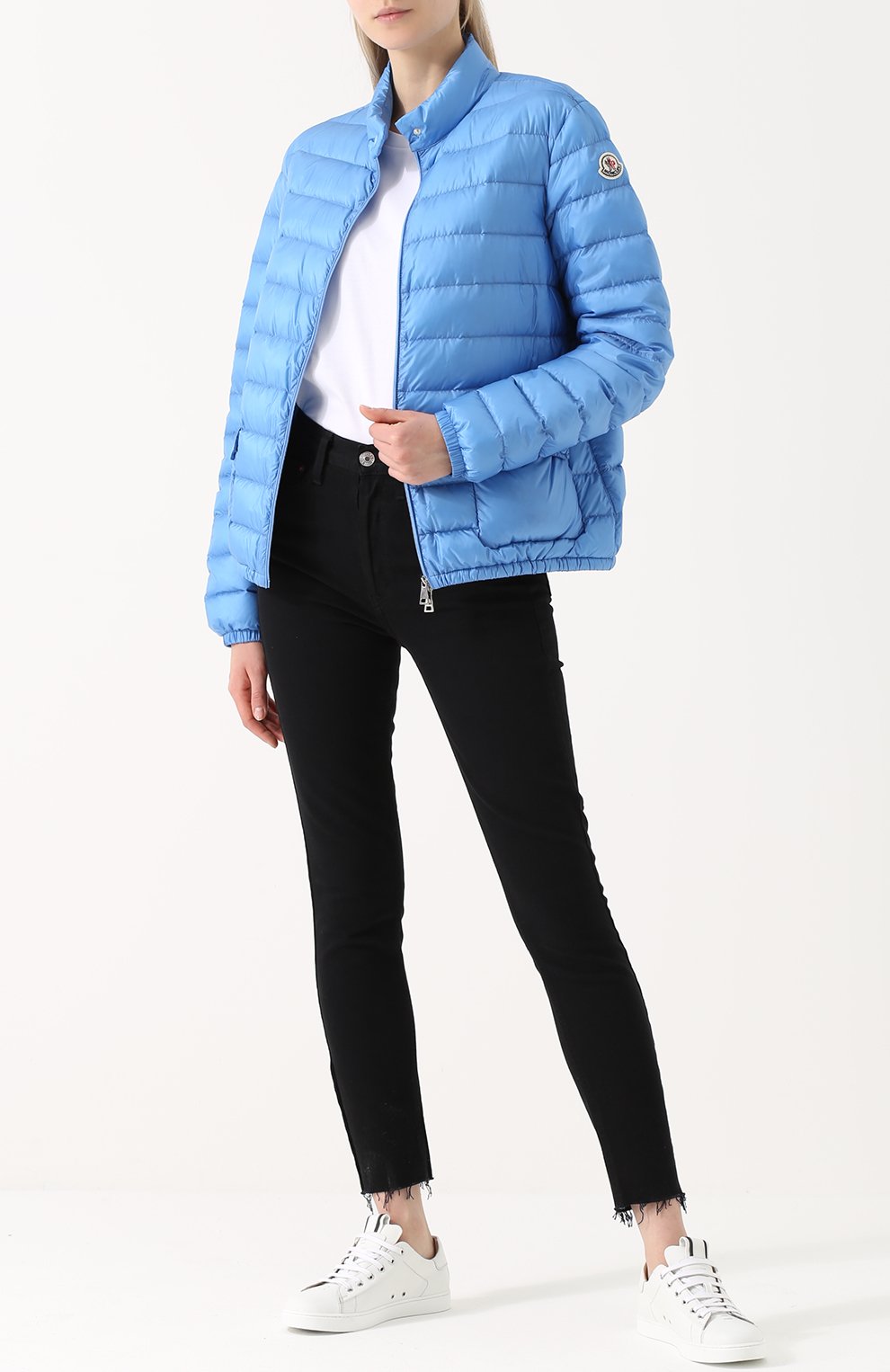 Стеганый пуховик с воротником-стойкой MONCLER, арт. C1-093-45379-99-53048, фото 2