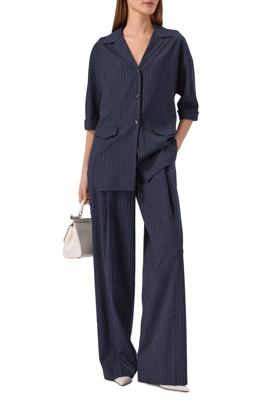 Шерстяные брюки Kiton D61110K0970G Синий  D61110K0970G Фото 2