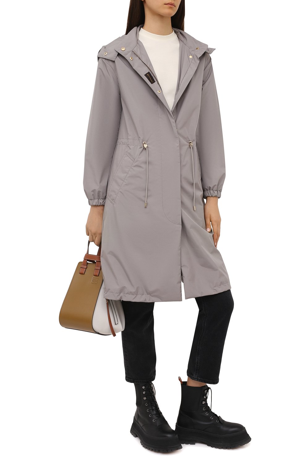 Парка MOORER серого цвета по цене 136500 руб., арт. AITANA-STP/M0DPA100001-TEPA023, фото 2 Парка MOORER, арт. AITANA-STP/M0DPA100001-TEPA023, фото 2