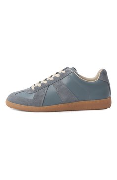 Женские кожаные кеды replica MAISON MARGIELA голубого цвета, арт. S58WS0109/P1895 | Фото 4 (Материал внешний: Натуральная кожа; Материал сплава: Проставлено; Подошва: Платформа; Драгоценные камни: Проставлено; Материал внутренний: Текстиль; Кросс-КТ: Низкие; Стили: Классический)