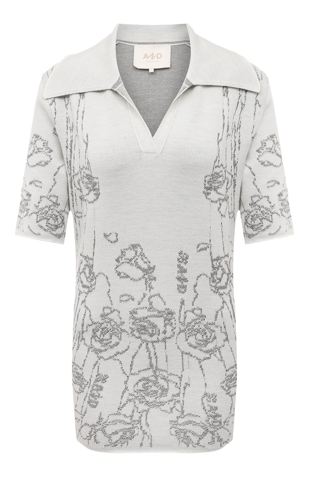 Поло из шерсти и вискозы AND THE BRAND, арт. W24-PL003-1202-119, фото 1