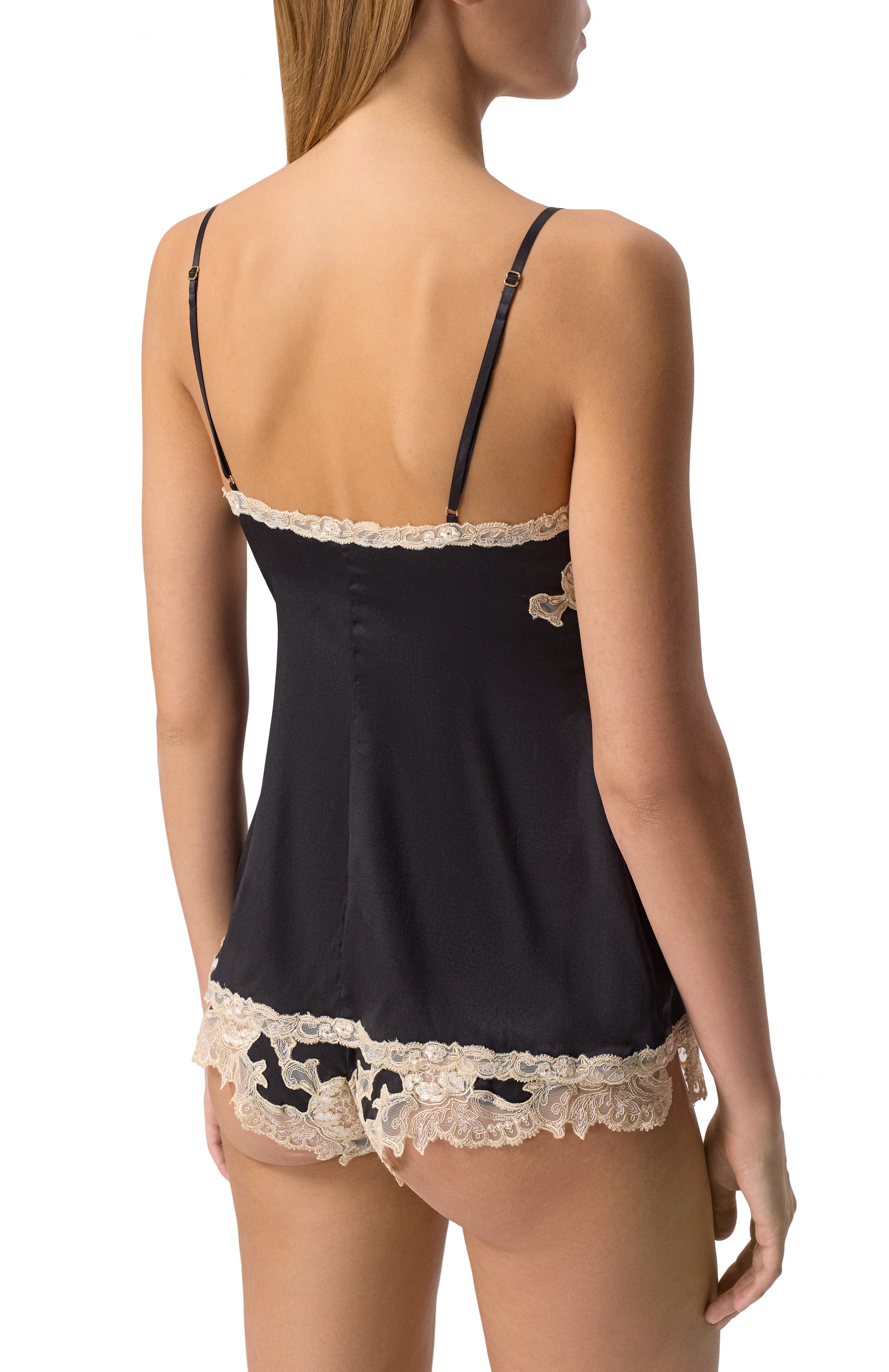 Шелковый топ C.ALLA черного цвета по цене 59950 руб., арт. 321, фото 3 Шелковый топ C.ALLA, арт. 321, фото 3