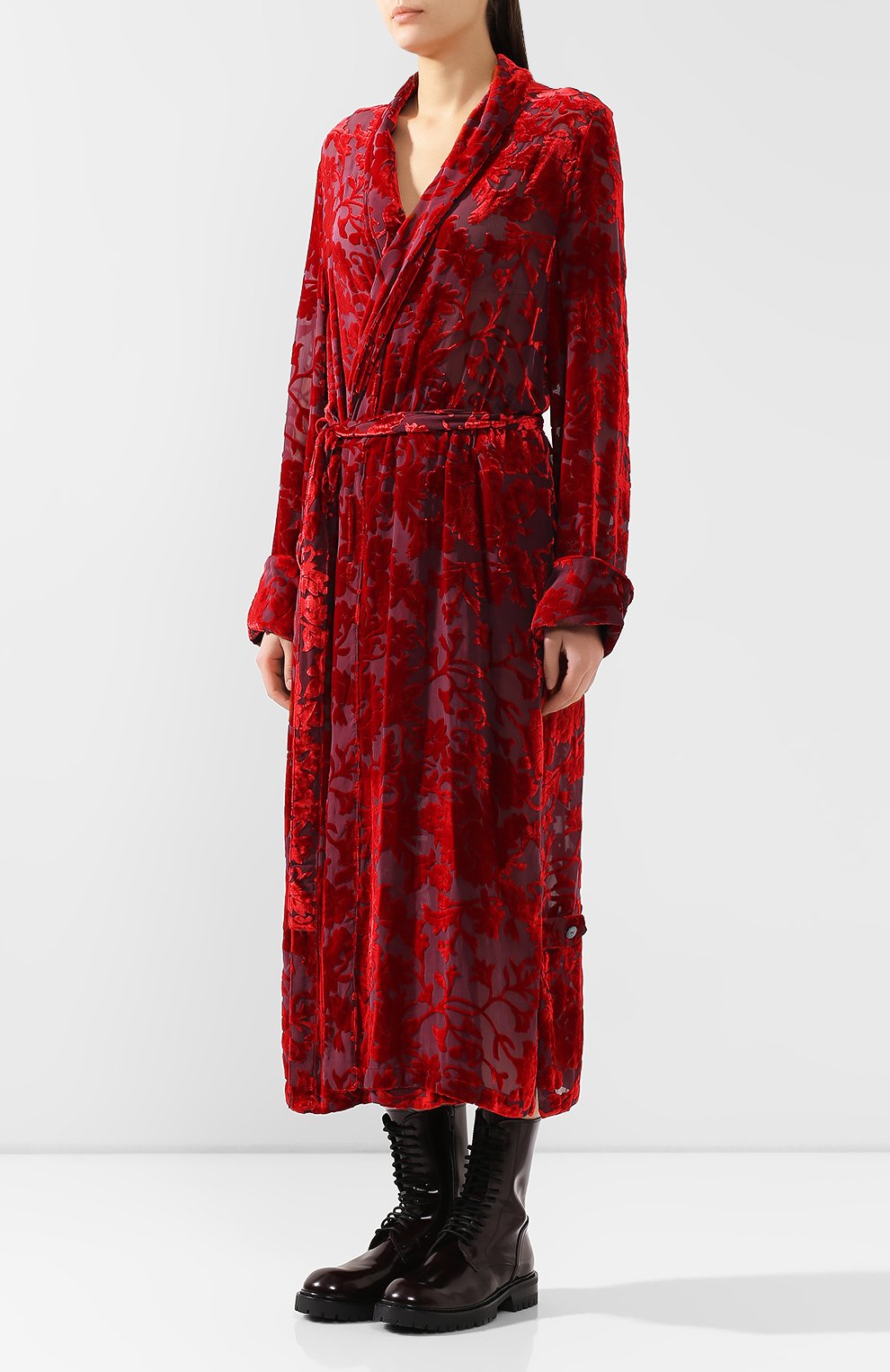 Платье из смеси вискозы и шелка ANN DEMEULEMEESTER, арт. 1902-2252-P-123-039, фото 3