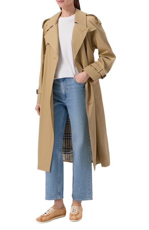 Замшевые кеды Santoni WBYG61449TIRTTNY Бежевый  WBYG61449TIRTTNY Фото 3