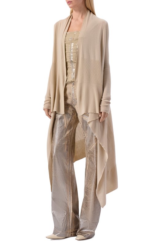 Шерстяной кардиган Rick Owens RP01F6643/M Бежевый  RP01F6643/M Фото 3