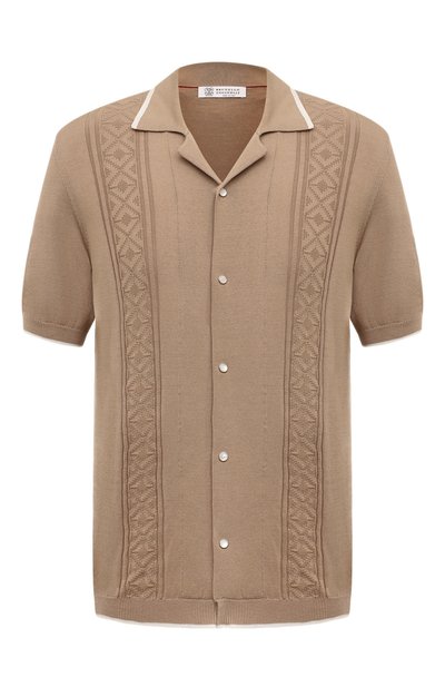 Мужская хлопковая рубашка BRUNELLO CUCINELLI, арт. M29202605