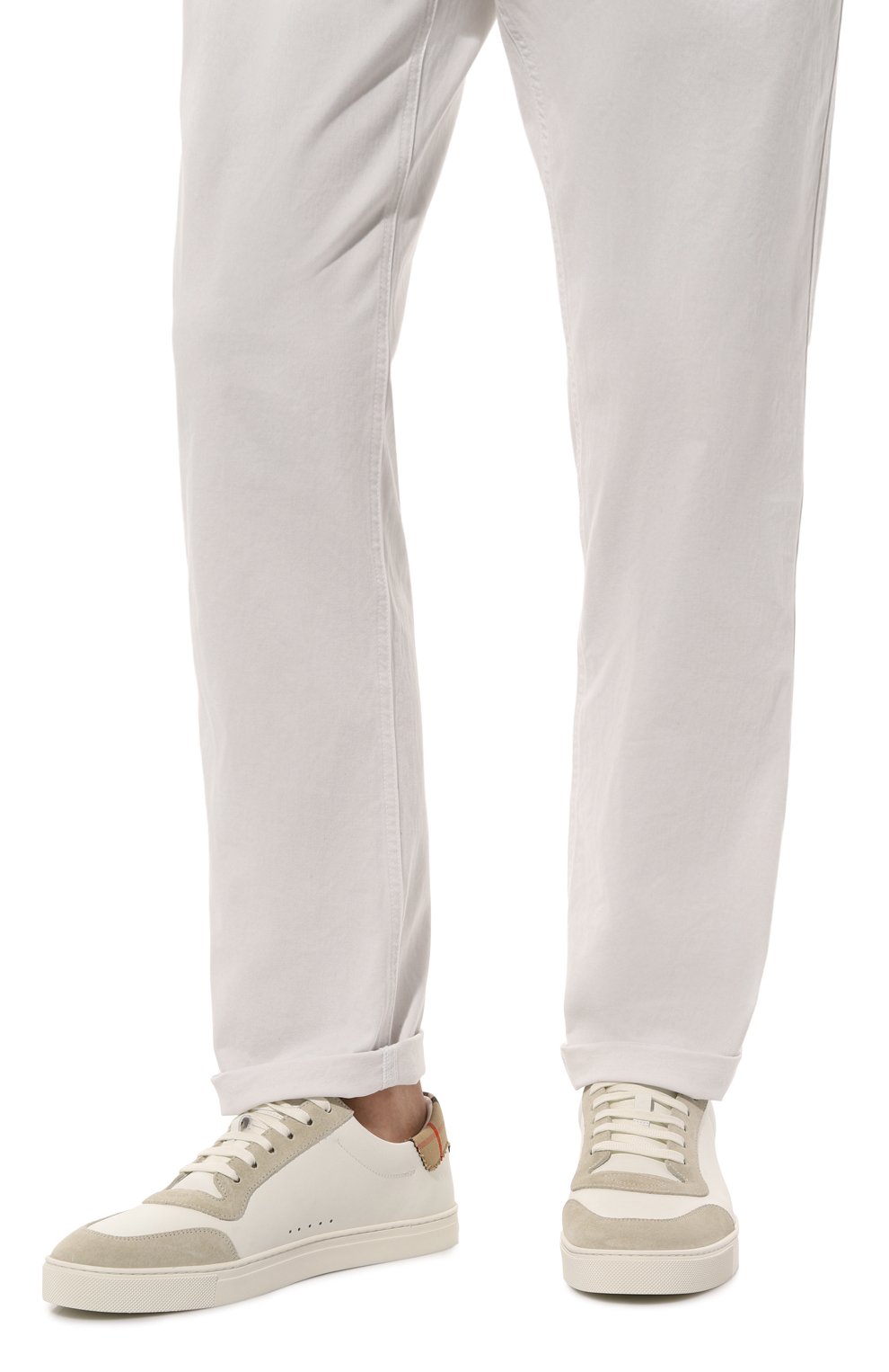 Кожаные кеды robin BURBERRY, арт. 8066468, фото 3