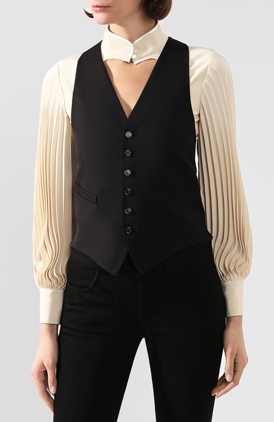 Жилет из смеси шерсти и шелка SAINT LAURENT, арт. 621210/Y512W, фото 3