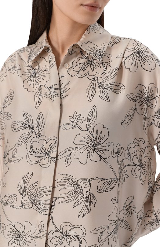 Шелковая рубашка Lorena Antoniazzi P2656CA01A/5214 Бежевый  P2656CA01A/5214 Фото 5