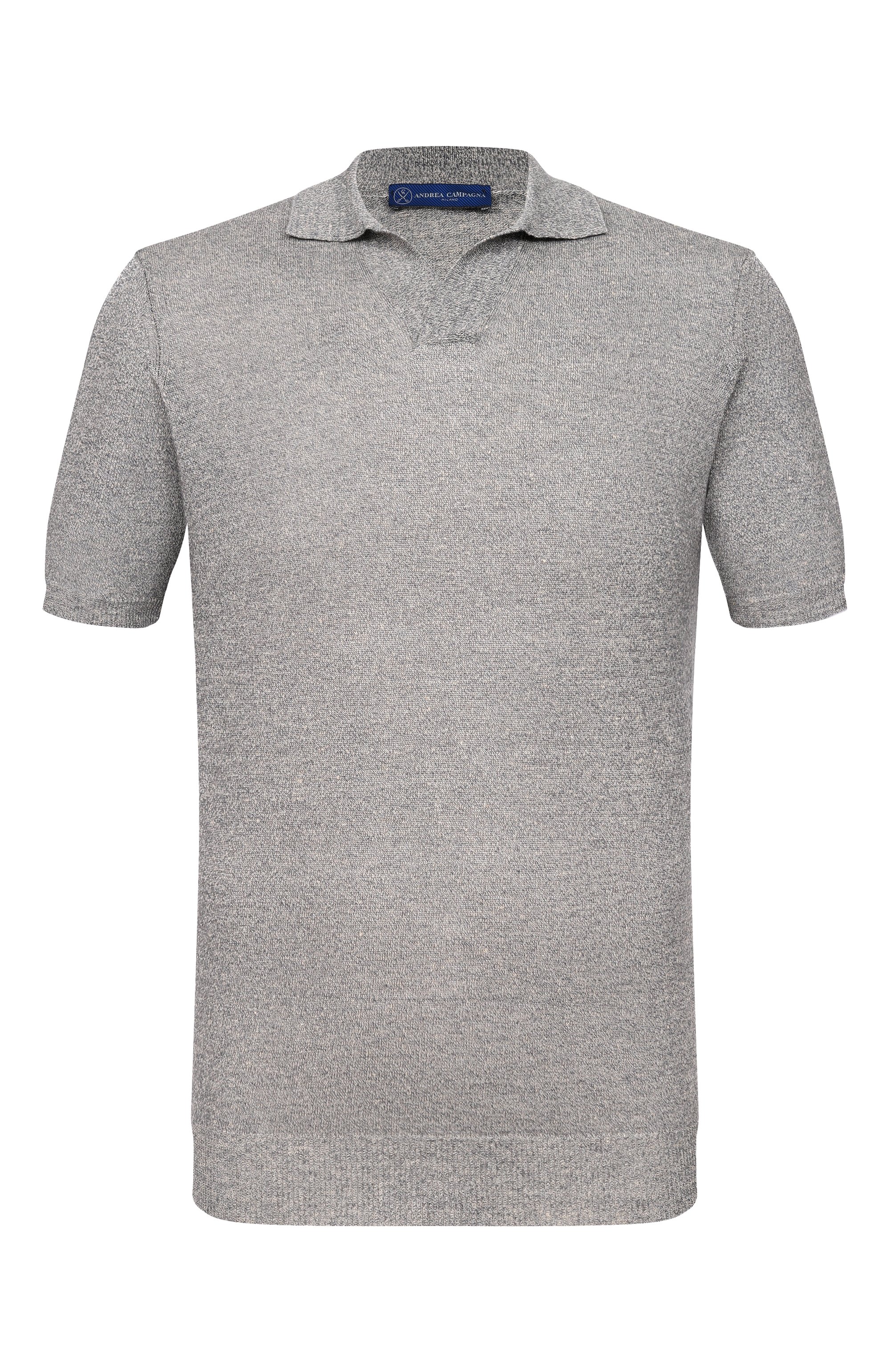 Поло изо льна и хлопка ANDREA CAMPAGNA, арт. PL1MCSK/LC14R, фото 1