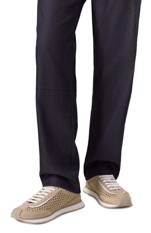 Комбинированные кроссовки DG Cushion Dolce & Gabbana CS2298/A6D45 Бежевый  CS2298/A6D45 Фото 3