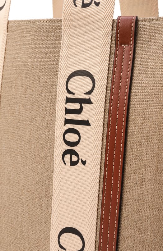 Сумка-тоут Woody large Chloé CHC22AS382I26 Бежевый  CHC22AS382I26 Фото 3