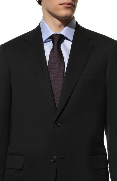 Шелковый галстук ZEGNA темно-фиолетового цвета по цене 19950 руб., арт. Z3D00T/1XW, фото 2 Шелковый галстук ZEGNA, арт. Z3D00T/1XW, фото 2