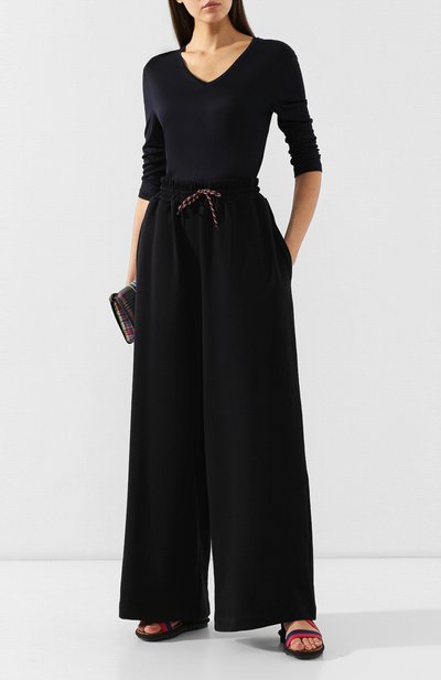 Лонгслив из вискозы DRIES VAN NOTEN темно-синего цвета по цене 11800 руб., арт. 191-11123-7612, фото 2 Лонгслив из вискозы DRIES VAN NOTEN, арт. 191-11123-7612, фото 2