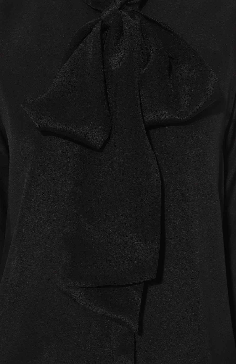 Шелковая блузка GOOROO черного цвета по цене 39690 руб., арт. BL004-2000-900-FW24, фото 5 Шелковая блузка GOOROO, арт. BL004-2000-900-FW24, фото 5